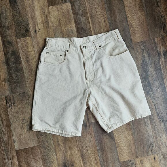 Vintage Nuovo County Seat Jeanswear Beige Denim Shorts Men’s Size 34 USA Made - Picture 8 of 8